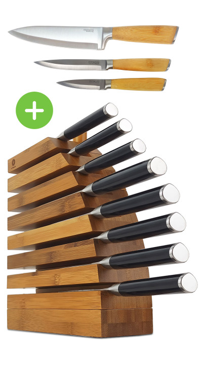 Chefblock M8 + Messer 3er Set