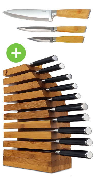 Chefblock M10 + Messer 3er Set