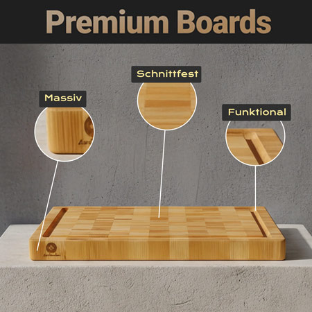 tolles Frühstücksbretter Set aus nachhaltigem Bambusholz