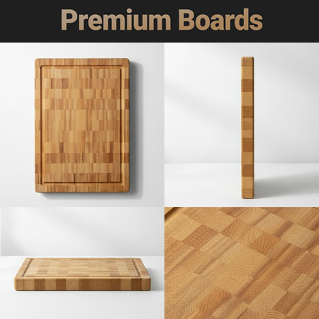 tolles Frühstücksbretter Set aus nachhaltigem Bambusholz