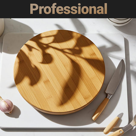 bambusholz schneideblock rund