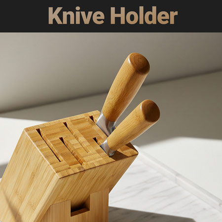 Messerblock aus Holz Detail