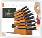 Messerblock und Küchenmesser im Set