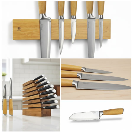 Messer und Blöcke Fotocollage