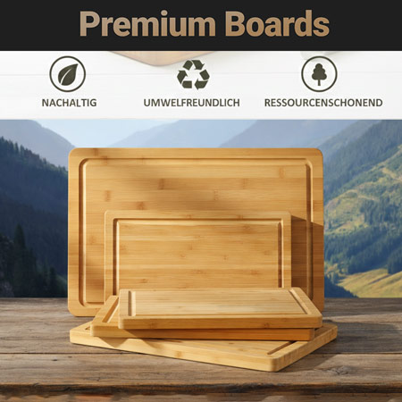 Schneidebrett mit Küchenmesser beim Gemüse schneiden