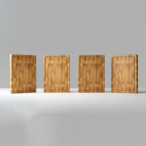 Frühstücksbrettchen Hirnholz 4er Set