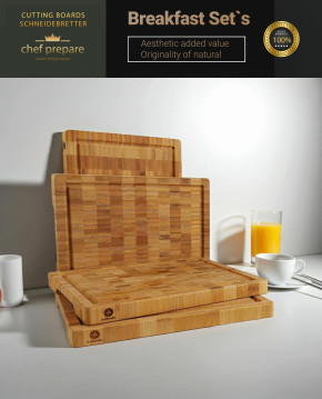 Frühstücksbrettchen Hirnholz 4er Set