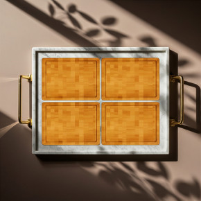 Frühstücksbrettchen Hirnholz 4er Set