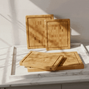Frühstücksbrettchen Hirnholz 4er Set