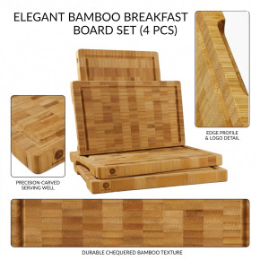 Frühstücksbrettchen Hirnholz 4er Set