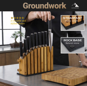 Chefblock M10 auf Schieferplatte