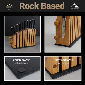 Chefblock M10 auf Schieferplatte