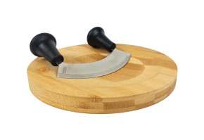 Kräuterbrettchen mit Wiegemesser