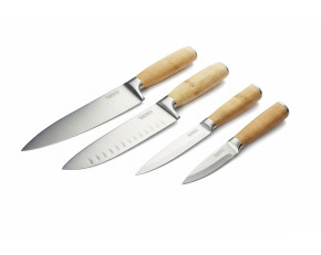 Messer 4er Set + Hirnholzbrett