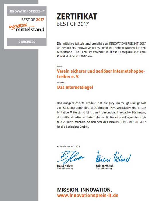 Zertifikat-Online-Shop
